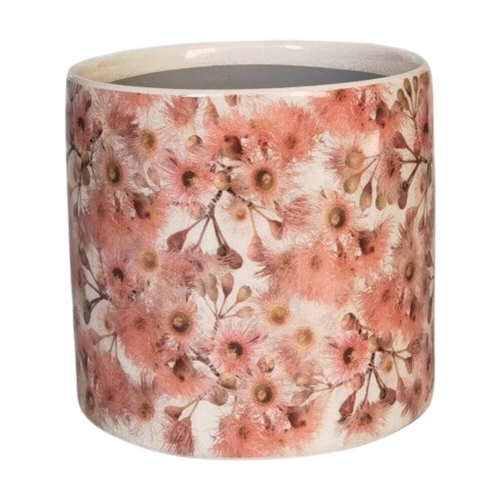 2x Urban Products Flowering Gum Planter Pink Ceramic Decorative Pot 14cm