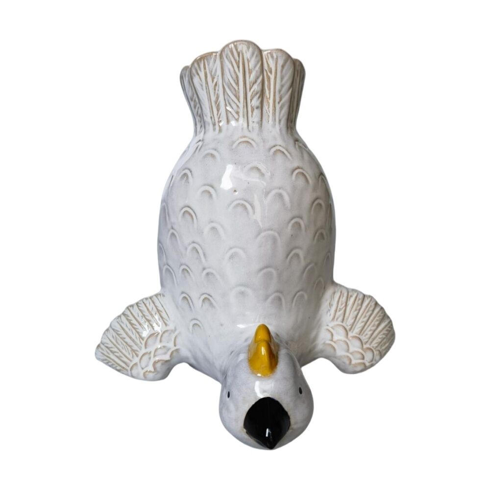 2x Urban Products Cockatoo Handstand White Decorative Indoor Vase 21cm