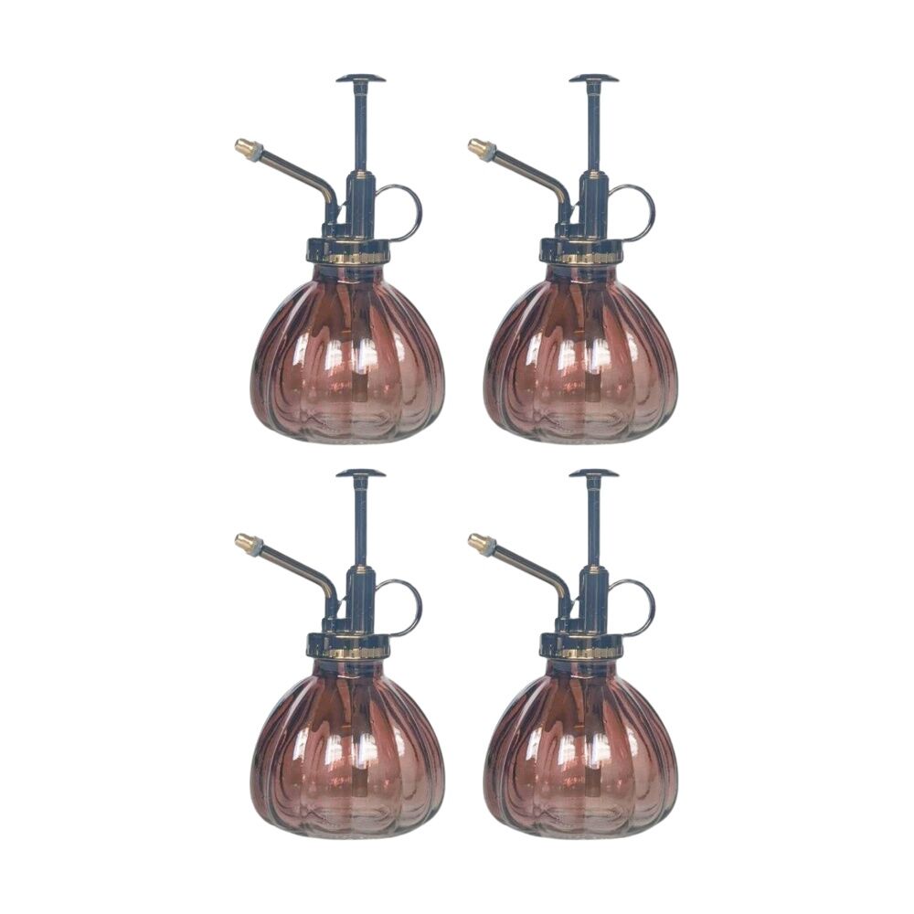 4x Urban Products Glass Water Mister Dusty Rose Decorative Spray Bottle 16cm
