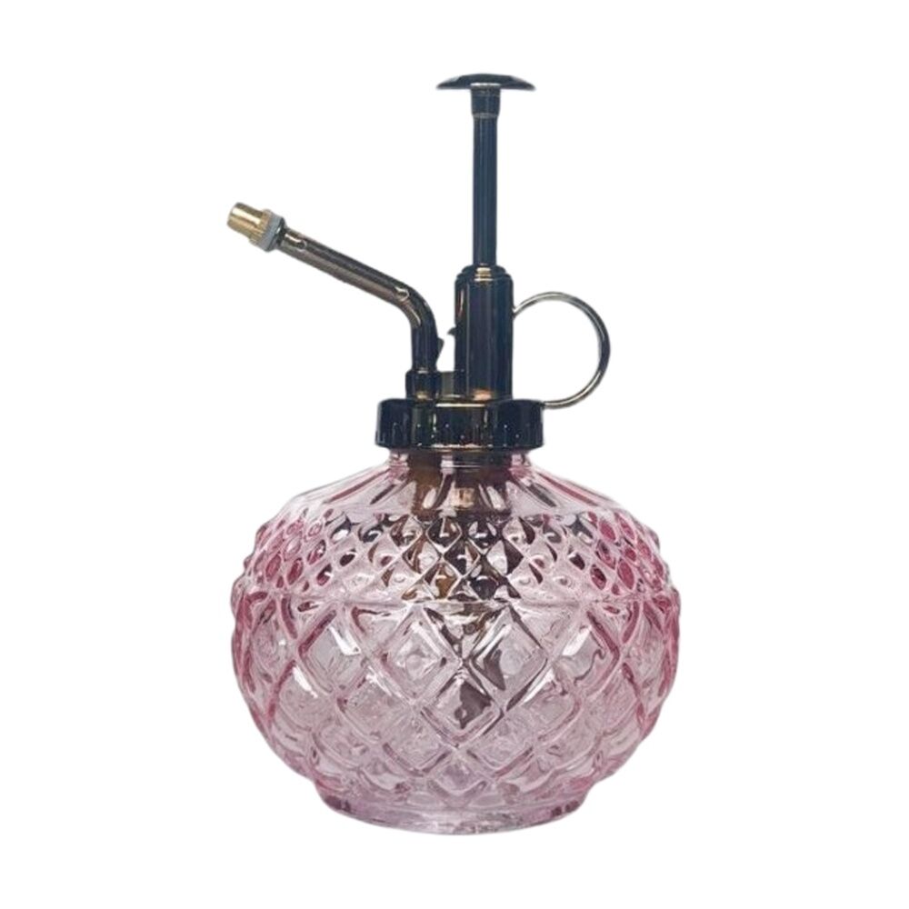 2x Urban Products Antique Water Mister Pink Glass Decorative Spray Bottle 16cm