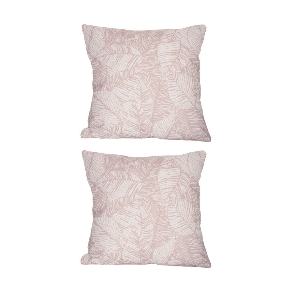 2PK Urban Style Decorative Pink Leaves Lounge Cushion Throw Pillow 45x45cm