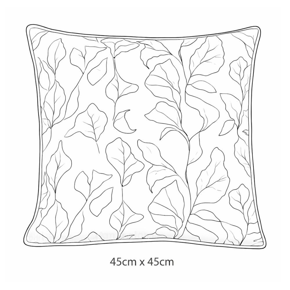 Urban Style Cushion Decorative Throw Pillow Terracotta Leaves 45x45cm
