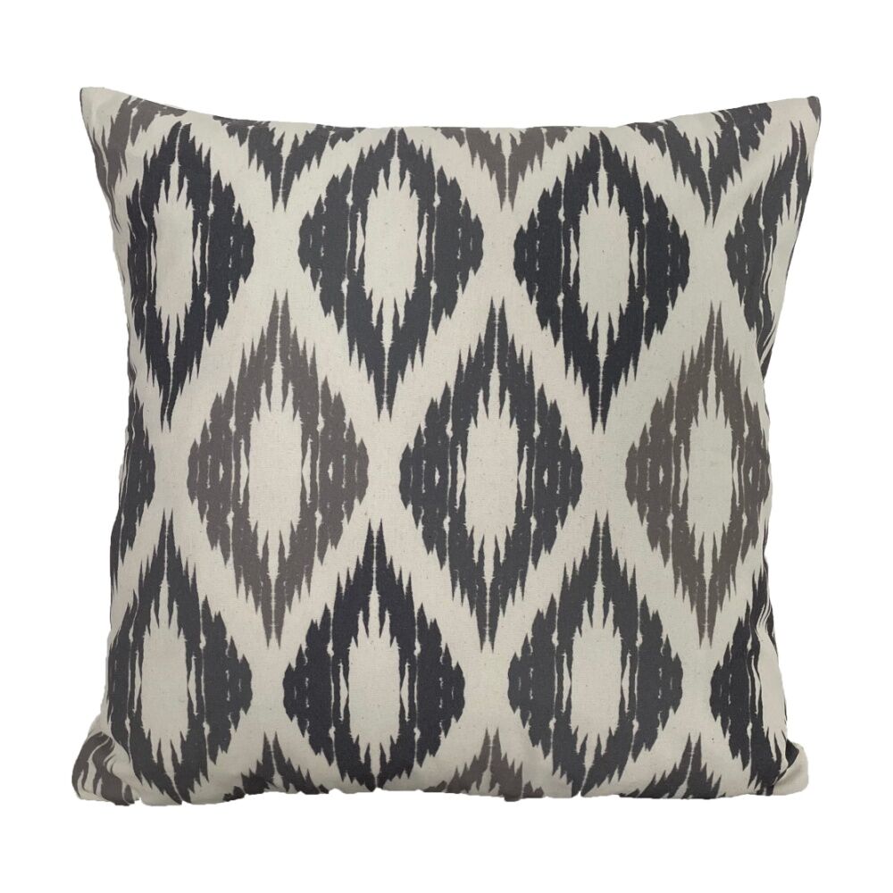 Urban Style Lounge Cushion Decorative Rustic Diamonds Black/Grey 45x45cm