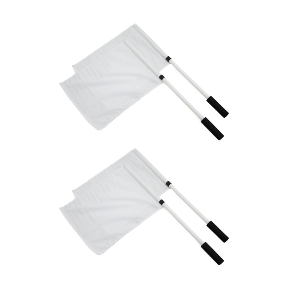 2x 2pc Victor Sports AFL Goal Umpire Flags With PVC Poles & Carry Bag
