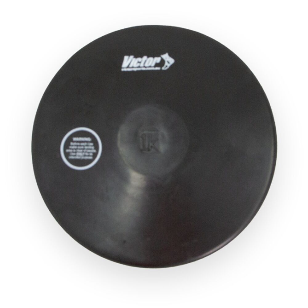 Victor Sports Rubber Discus Durable Training Beginner Black 1kg