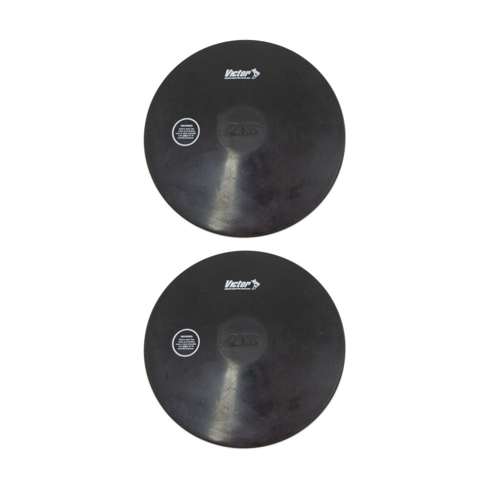 2PK Victor Sports Rubber Discus Durable Training Beginner Use 2kg