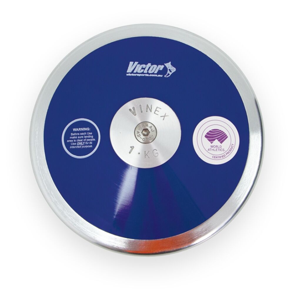 Victor Sports Discus Lo Spin Steel Rim Plastic Side Plates 1kg