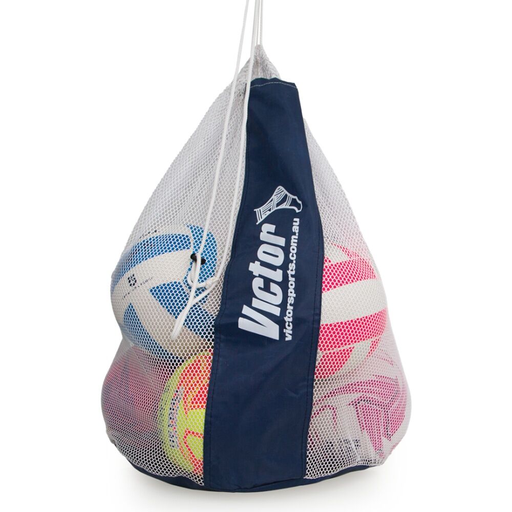 Victor Sports Mesh Ball Bag Small Holds 5 Size 5 Balls W/ Drawstring Closing