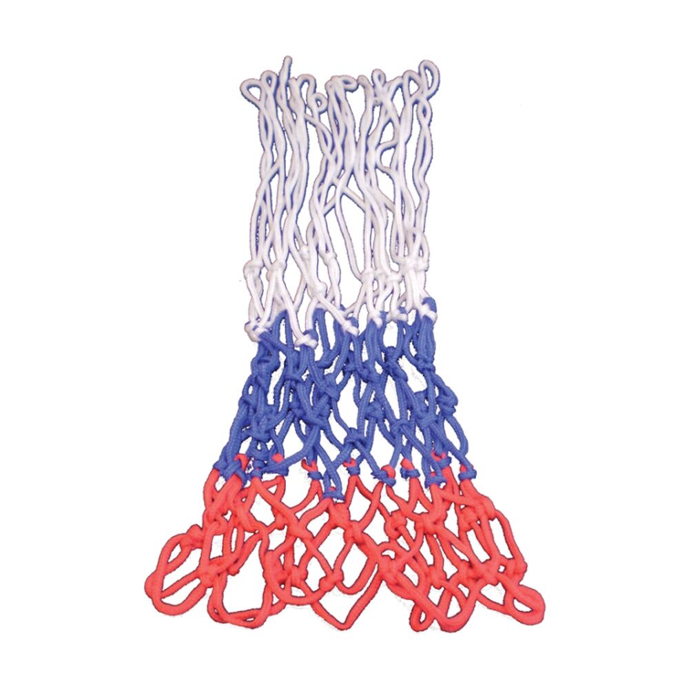 4PK Victor Sports Nylon Standard Basketball Net Braided Red White Blue 3mm