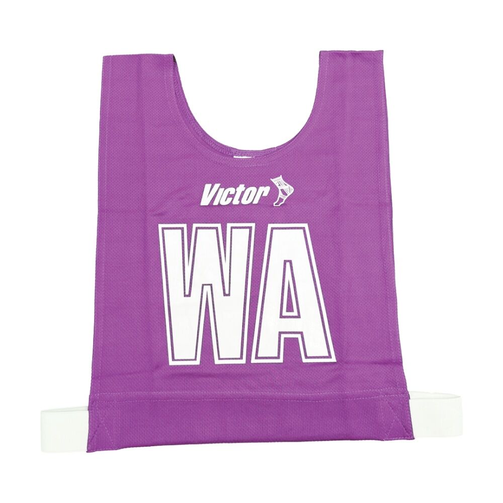 7pc Victor Sports Bibs Netball Senior Breathable Honeycomb Purple