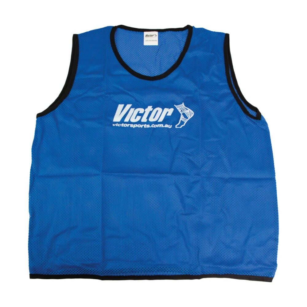 5PK Victor Sports Lightweight Mesh Fitness/Training Vest Blue Medium