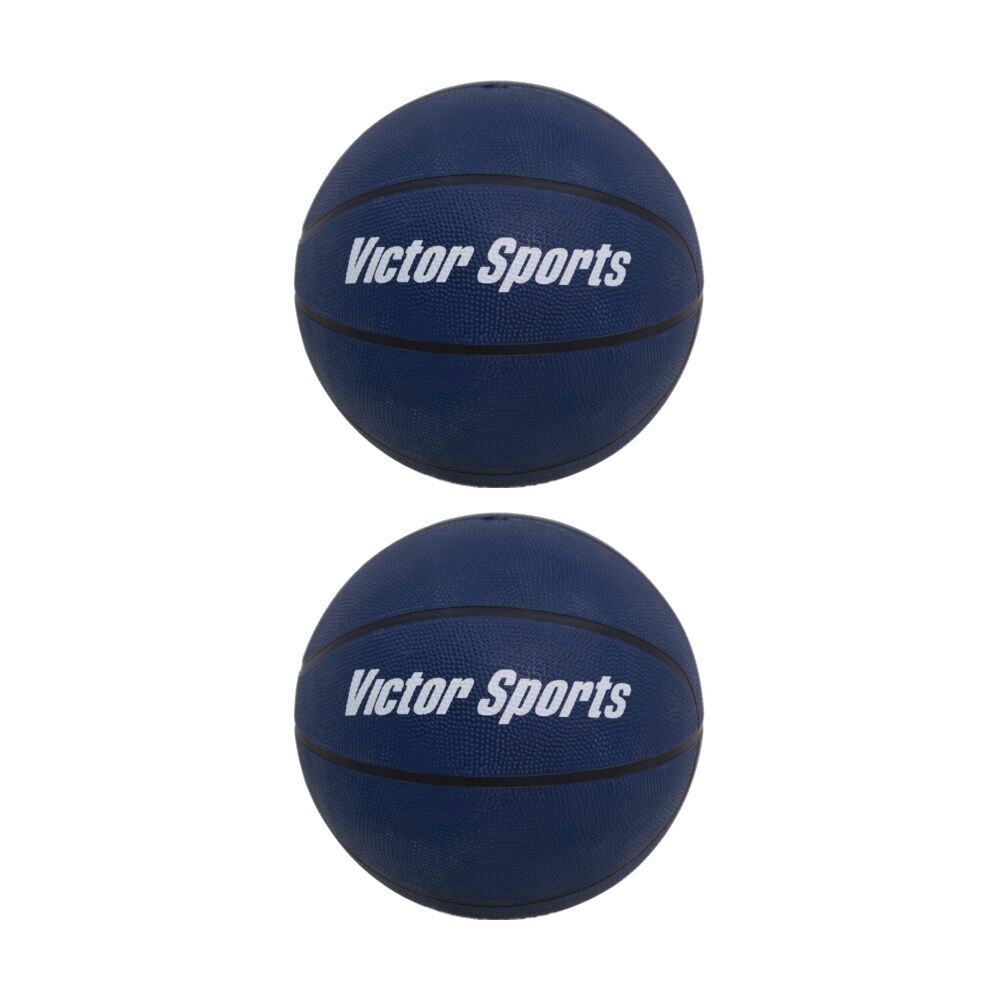 2PK Victor Sports Heavy Duty Durable Rubber Basketball Blue Size 6