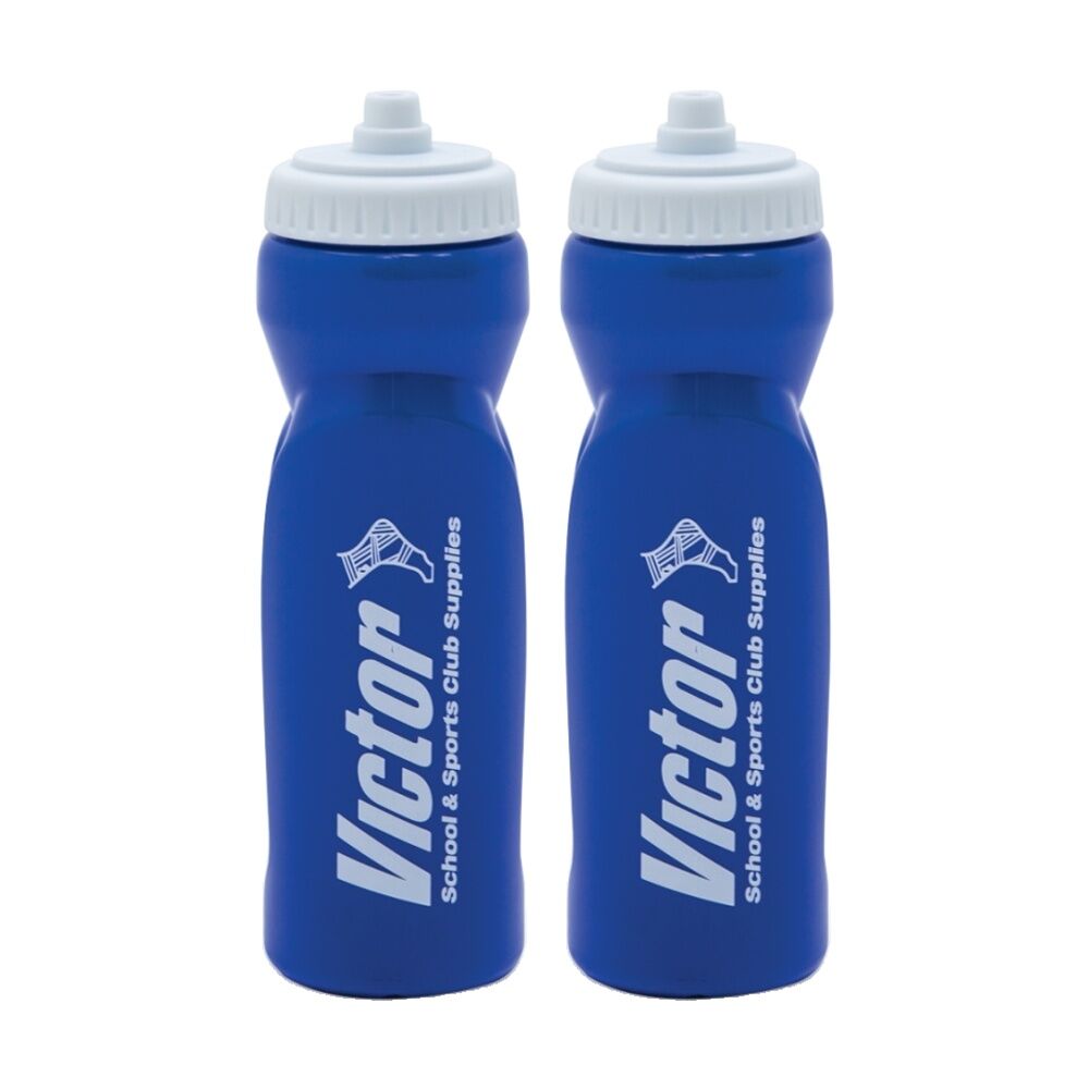 2PK Victor Sports Leak Proof Athlete Water Bottle Blue 800ml W/ Sure Shot Lid