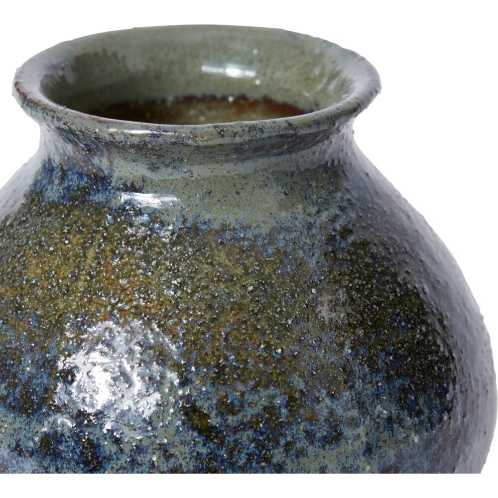 2PK E Style Gugu Vase Ceramic Stylish Home Decor Accent Piece Blue 14x14x12cm