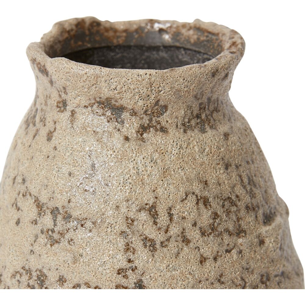 2PK E Style Assata Ceramic Vase Decorative Centrepiece Brown 15x15x20cm