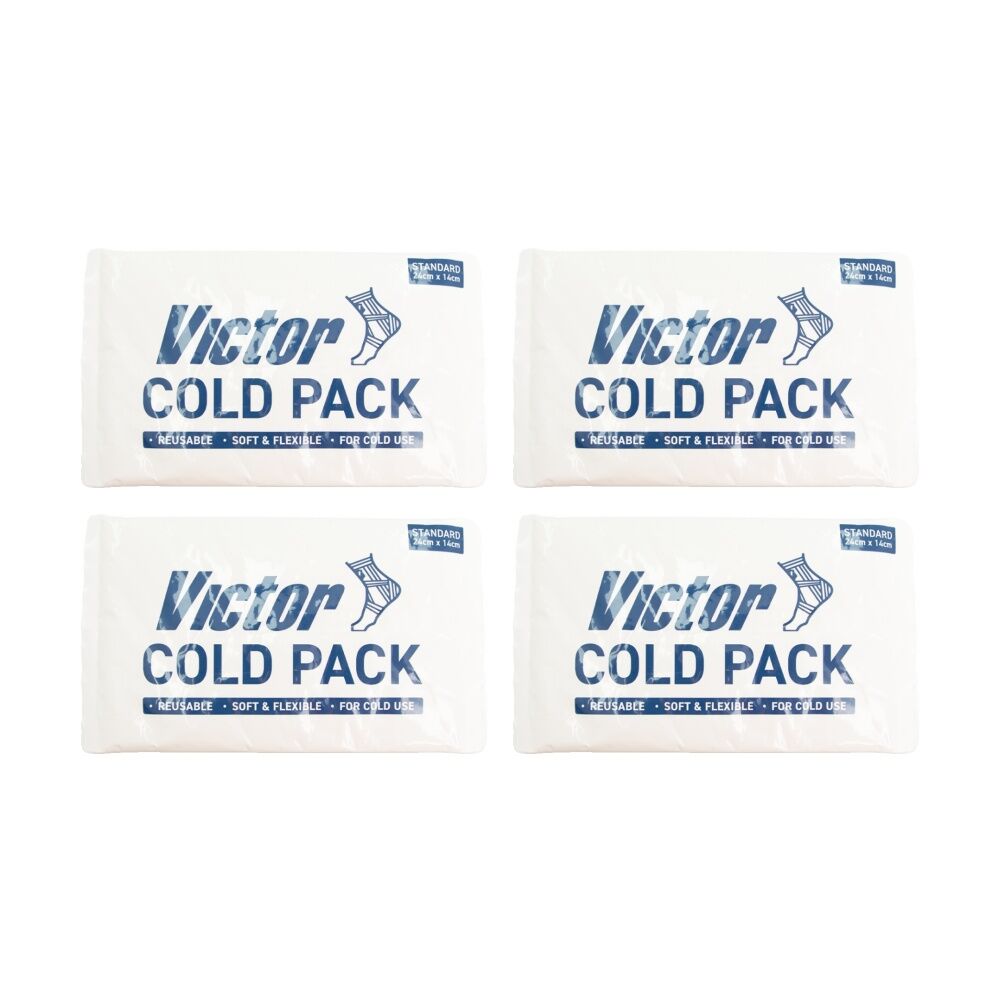 4PK Victor Sports Cold Hot Pack Reusable Flexible Gel Recovery Standard 24x14cm
