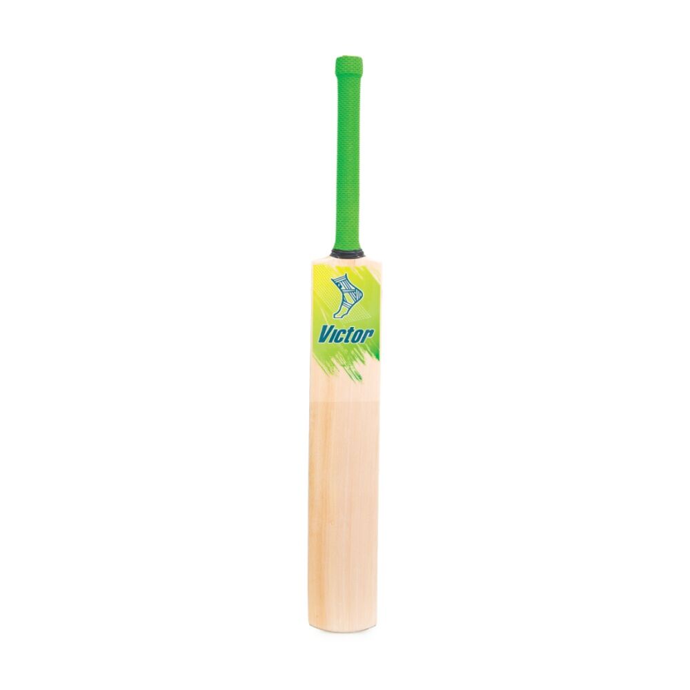 Victor Sports Kashmir Willow Beginner Cricket Bat Academy Green/Yellow Size 3