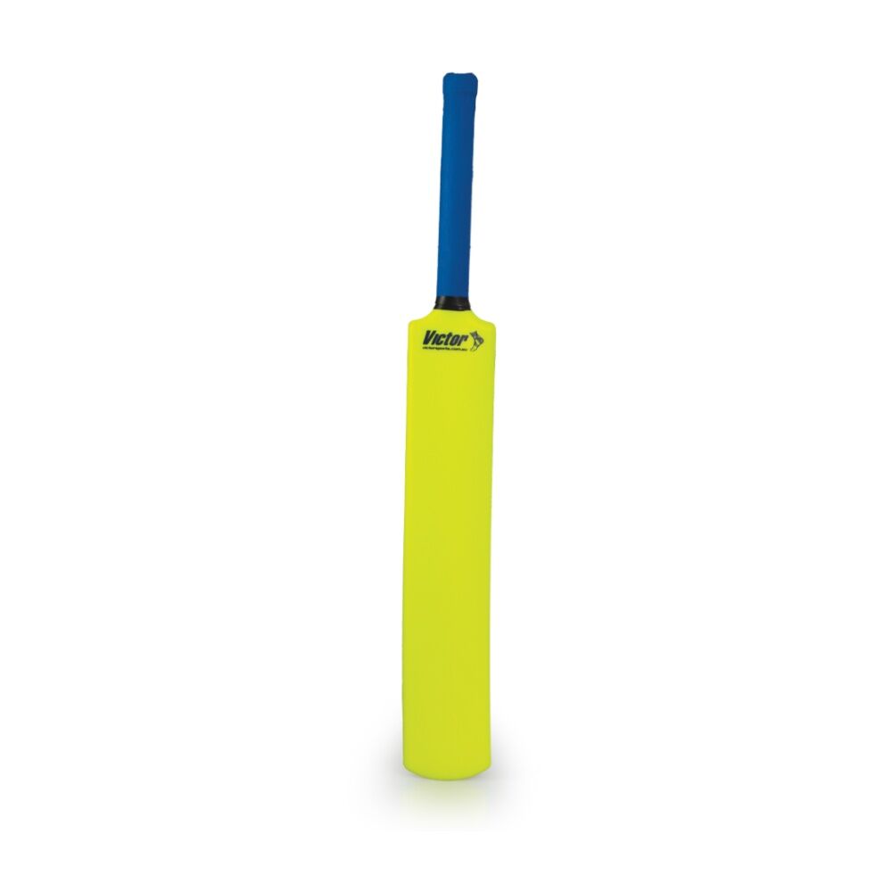 2PK Victor Sports Plastic Cricket Bat Rubber Lightweight Size 6 Yellow