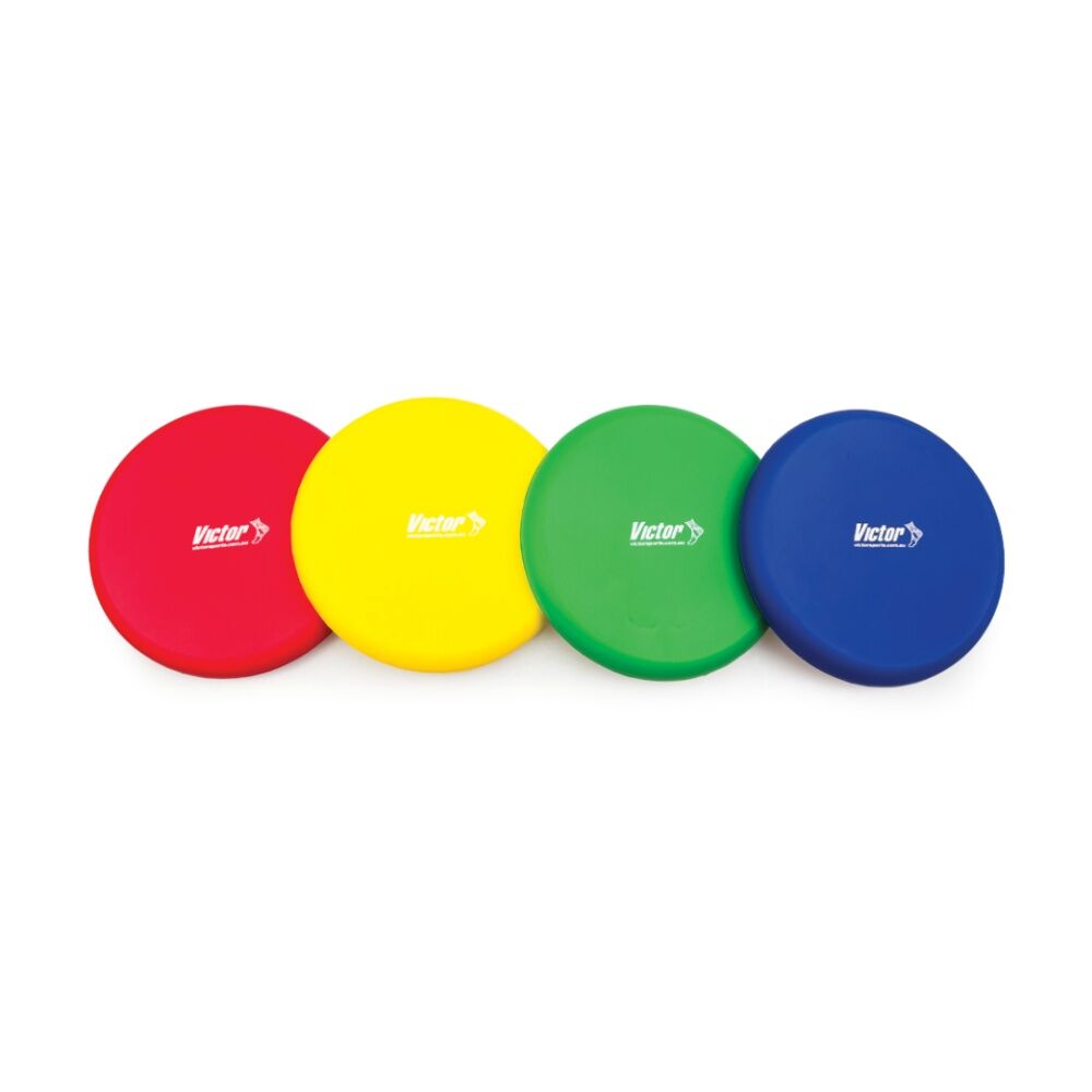 4PK Victor Sports Foam Flying Gliding Disc Lightweight Activity Game Red