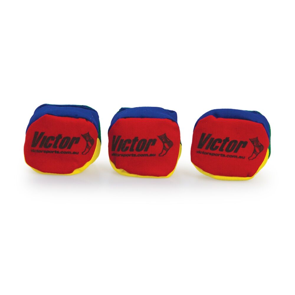 2x 3pc Victor Sports Juggling Balls Set Multi-Colour For Beginners