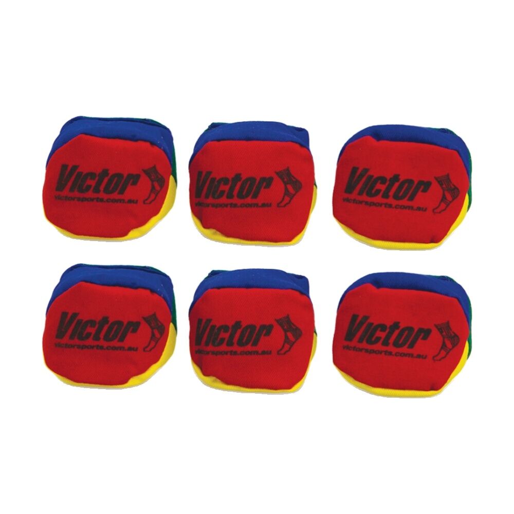 2x 3pc Victor Sports Juggling Balls Set Multi-Colour For Beginners