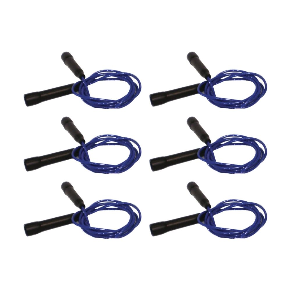 6PK Victor Sports Skipping Rope Easy Grip Handles Fitness Exercise Tool Blu 2.7m