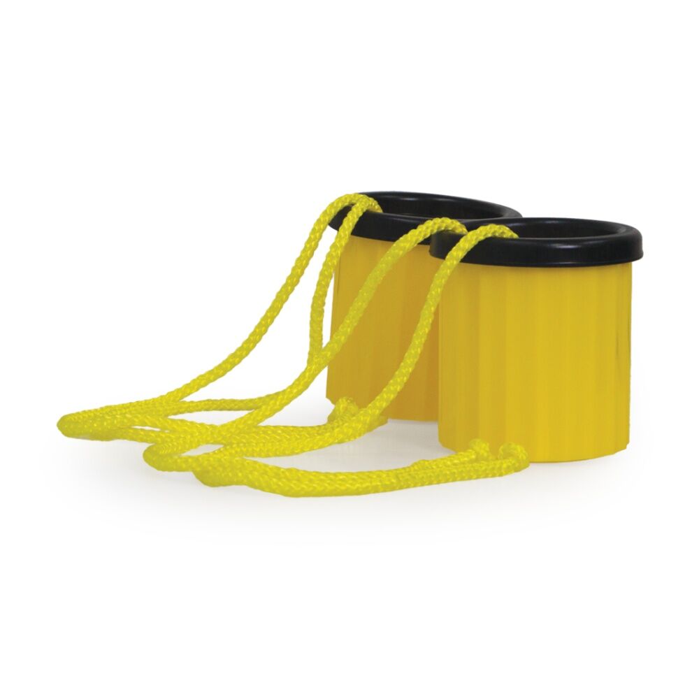 2x 2pc Victor Sports Balancing Stilts Kids Learning Tool Durable Rope Yellow