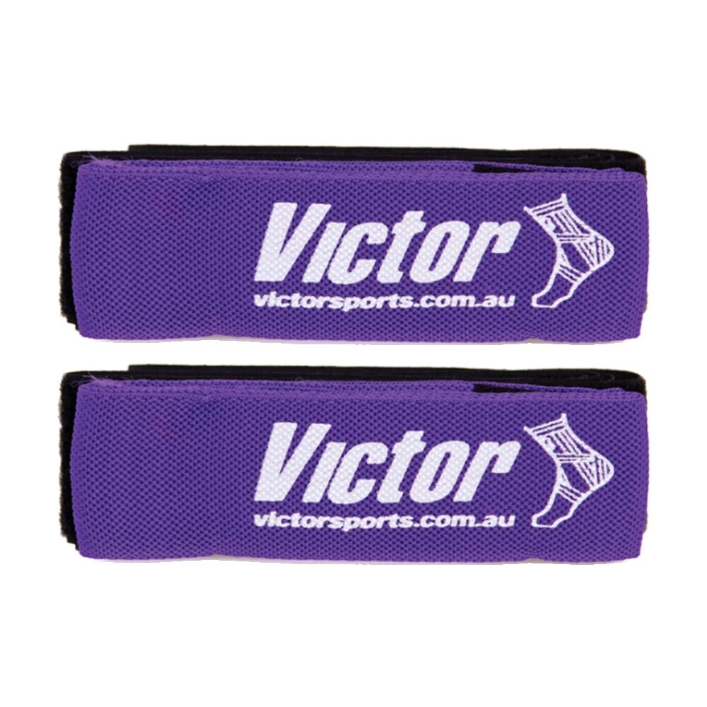 2x 3pc Victor Sports Tag-Belt Set Loop Fastener Belt Tags Purple 150cm 50cm