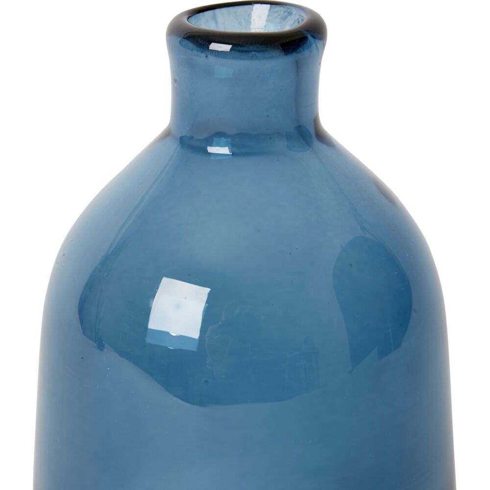 2PK E Style Dalili Glass Bottle Tall Decorative Vessel Blue 9x9x16cm