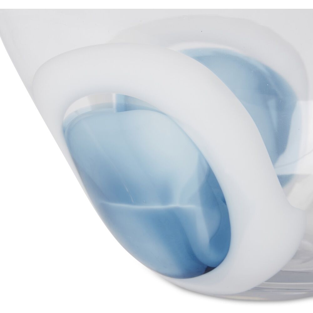 2PK E Style Carina Glass Bowl Elegant Sophisticated Decor Blue/Clear 29x19x19cm