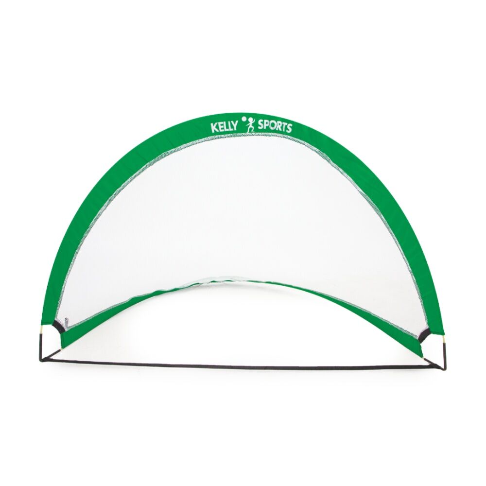 2pc Victor Kelly Sports Pop Up Goals Medium Pair Mesh 120cm x 75cm