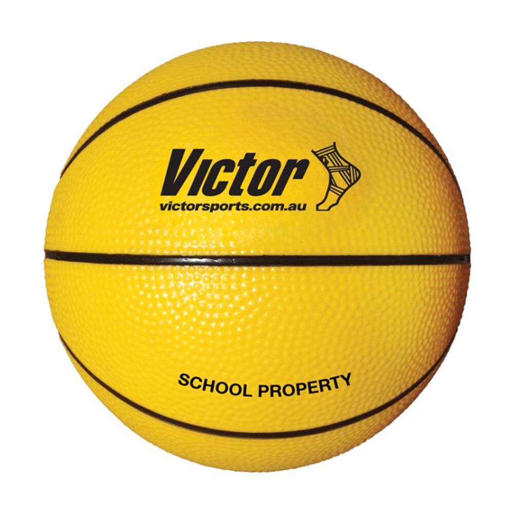 2PK Victor Sports Vinyl School Basketball Soft Touch Foam Lightweight Yellow