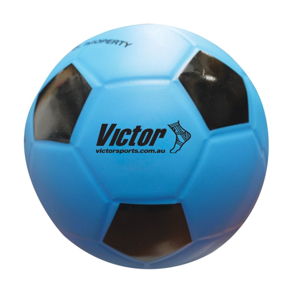 4PK Victor Sports Vinyl School Soccer Ball Soft Touch Lightweight Blue/Black