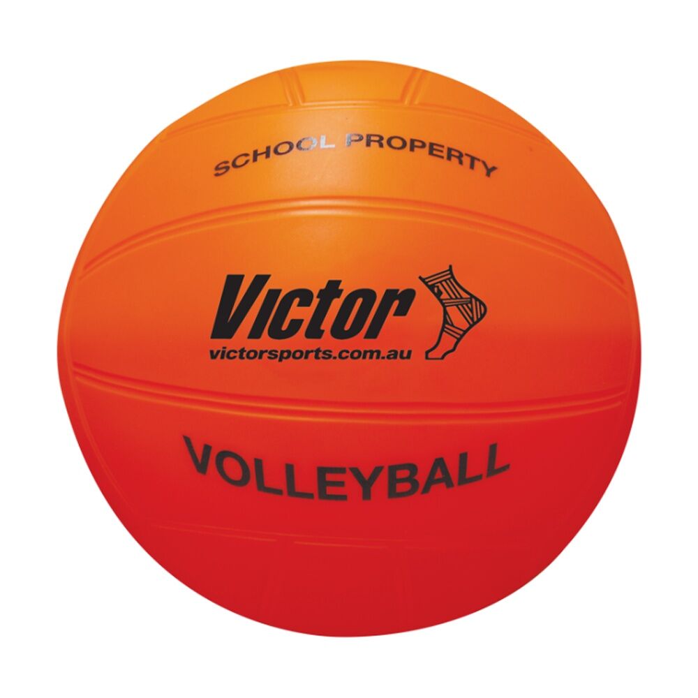 2PK Victor Sports Vinyl School Volleyball Soft Touch Lightweight Orange