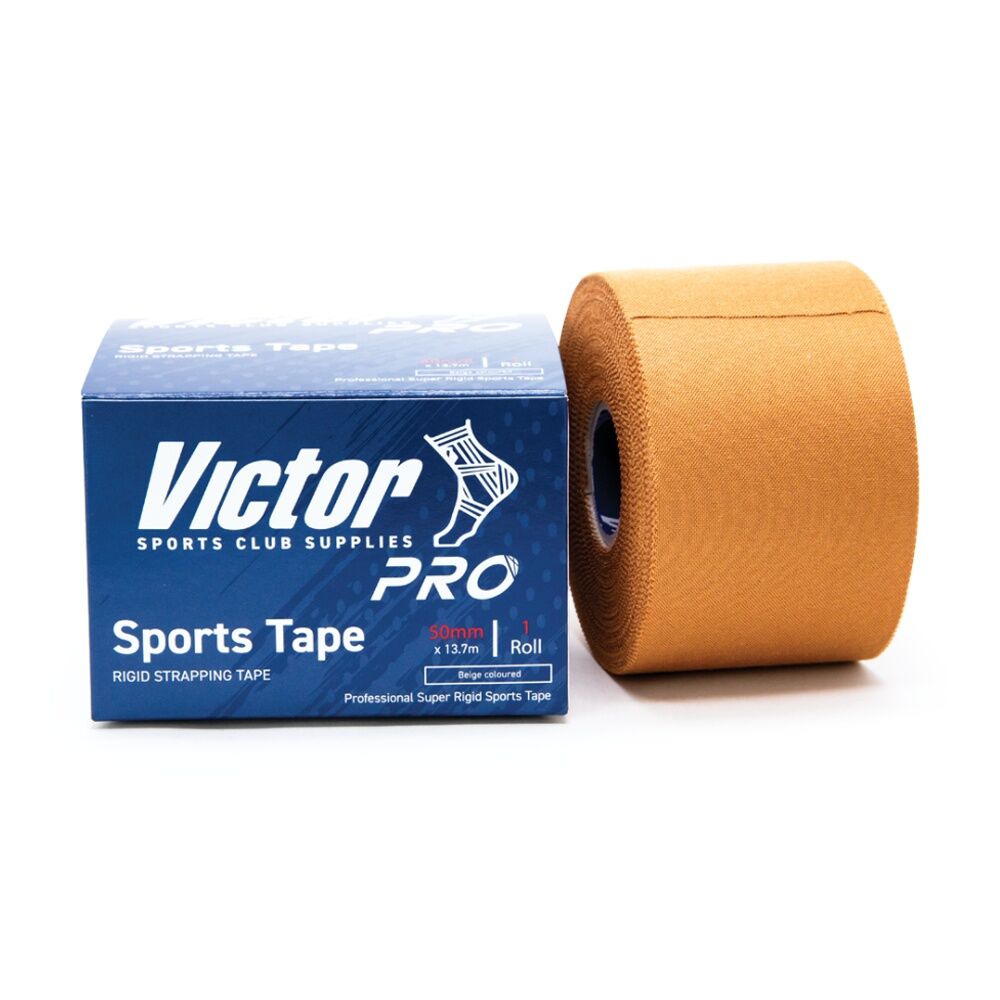 2PK Victor Sports Pro Rigid Adhesive Strapping Tape Rolls Beige 50mmx13.7m