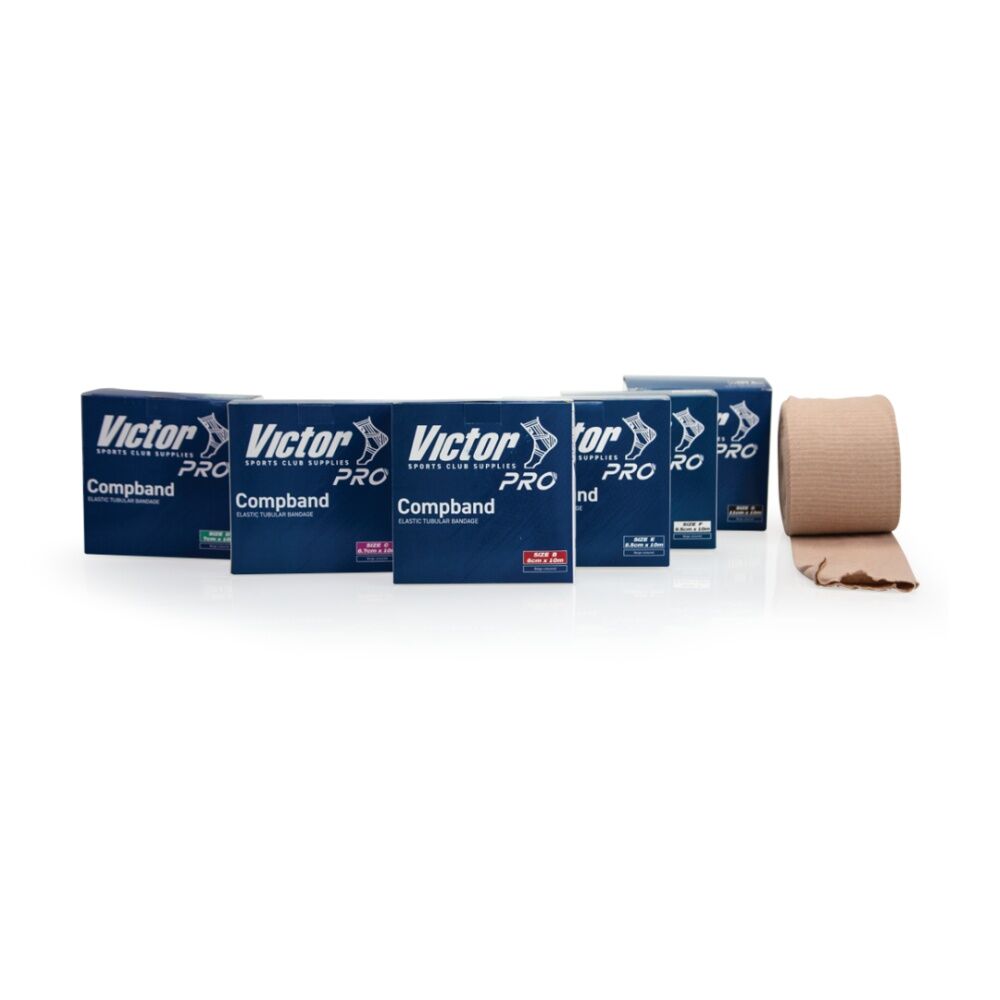 Victor Pro Compband Elasticated Tubular Limb Bandage Beige C 6.7cmx10m