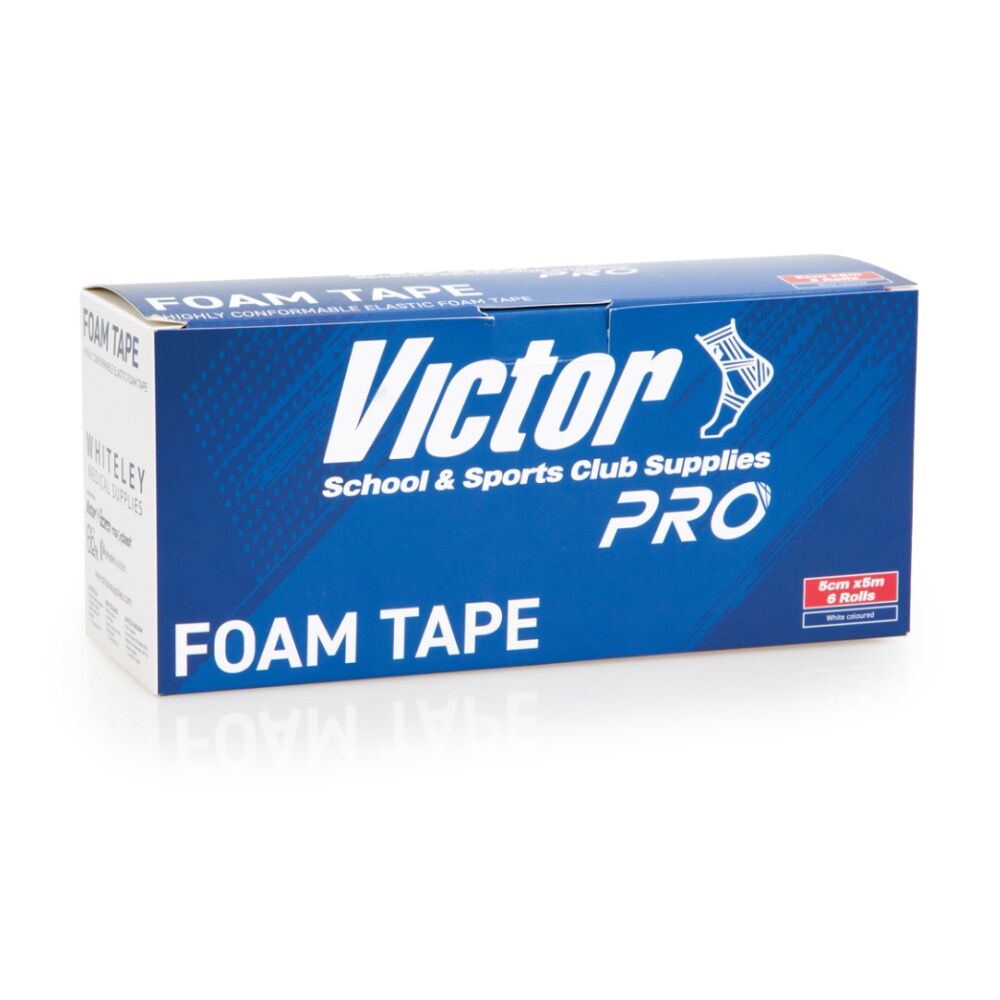 6pc Victor Sport Pro Foam Conformable Hypoallergenic Elastic Tape 5cm