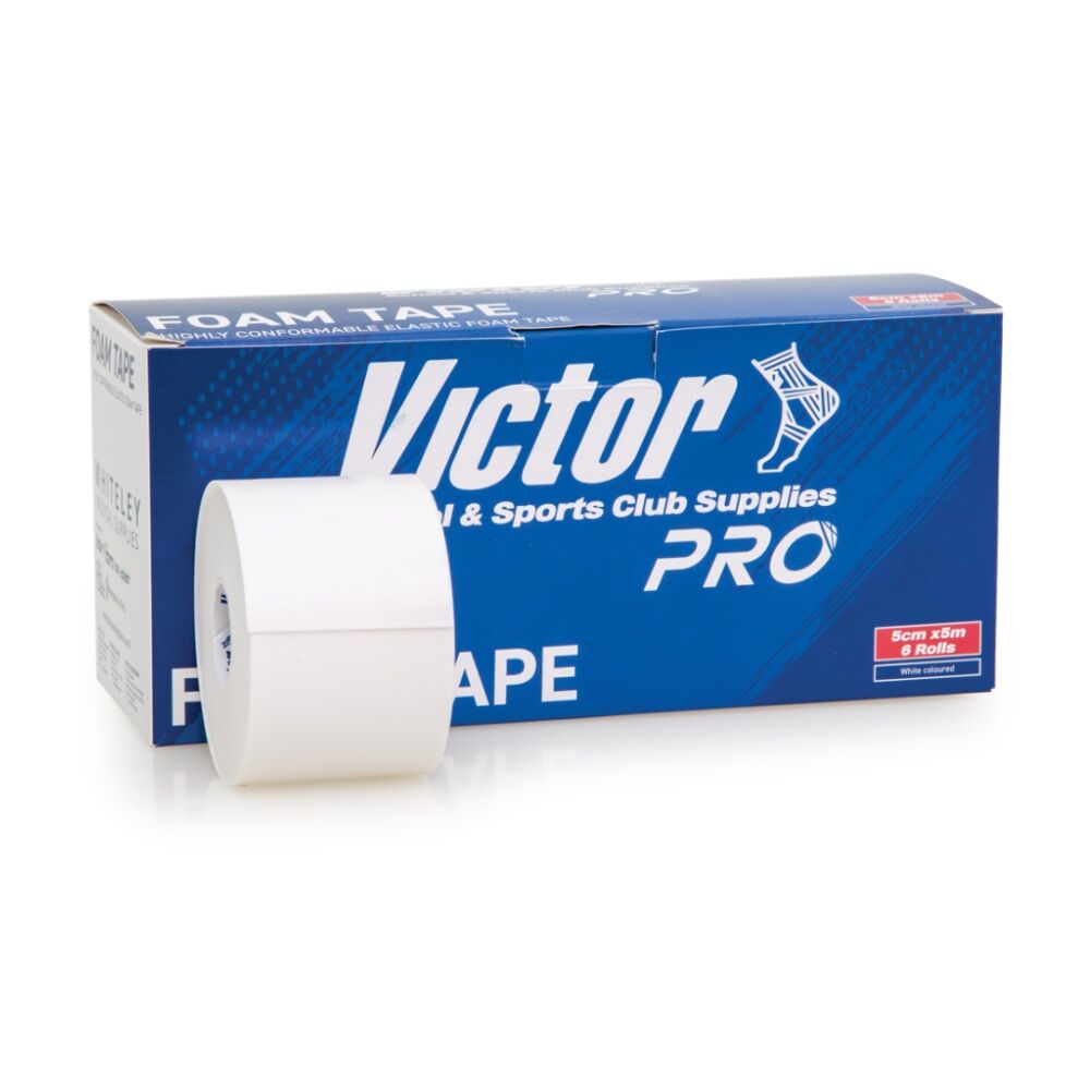 6pc Victor Sport Pro Foam Conformable Hypoallergenic Elastic Tape 5cm