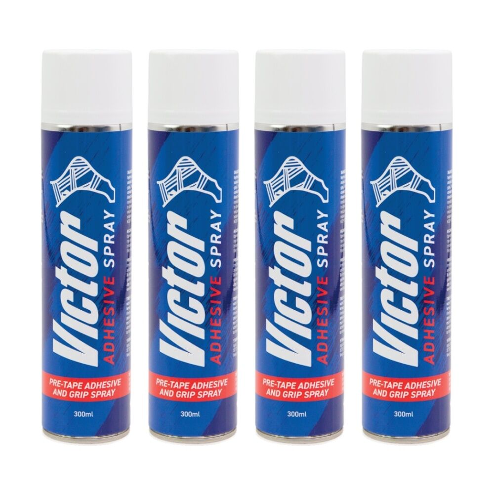 4PK Victor Sports Adhesive Pre-Tape Grip Spray Fast Drying Aid Training 300ml