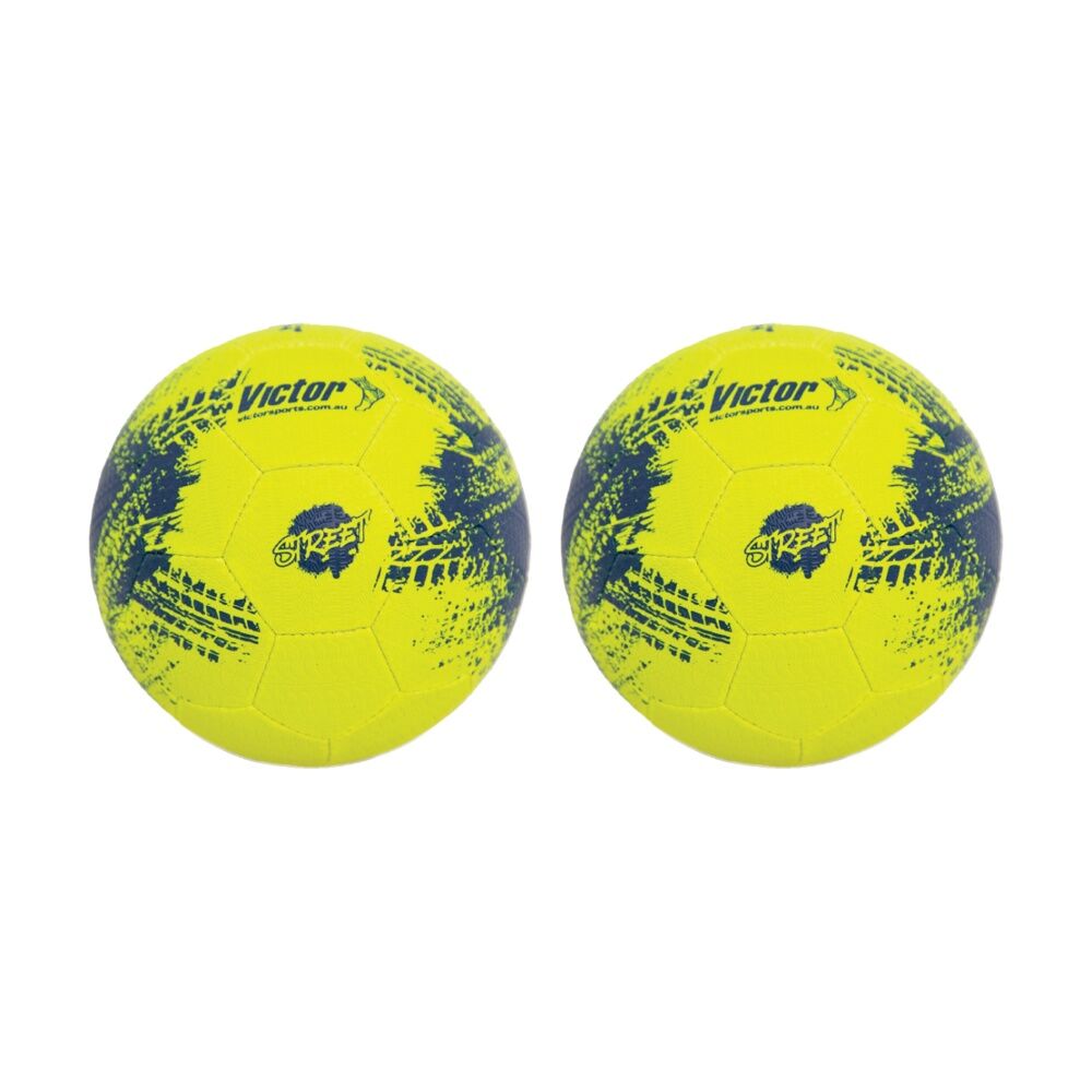 2PK Victor Sports Soccer Ball Street Durable Rubber Size 4 Yellow