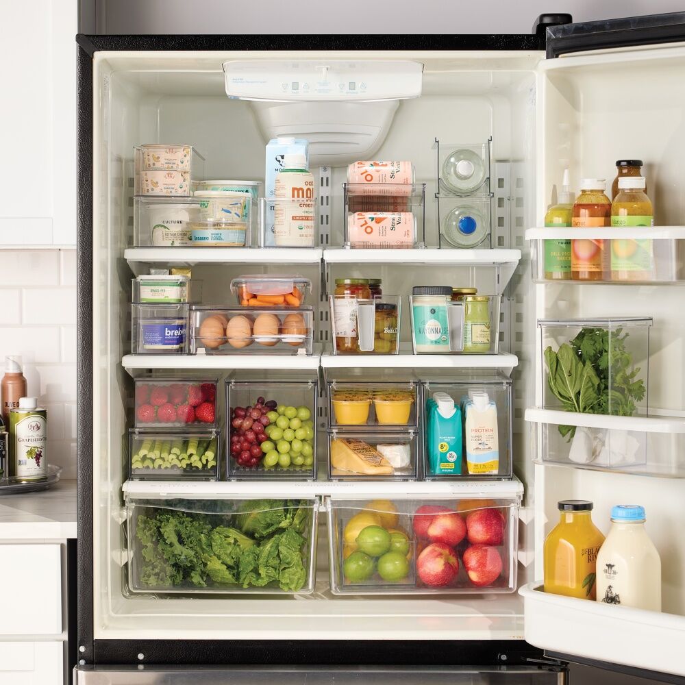 The Container Store Egg Drawer Kitchen Organiser Plastic Tray Clear