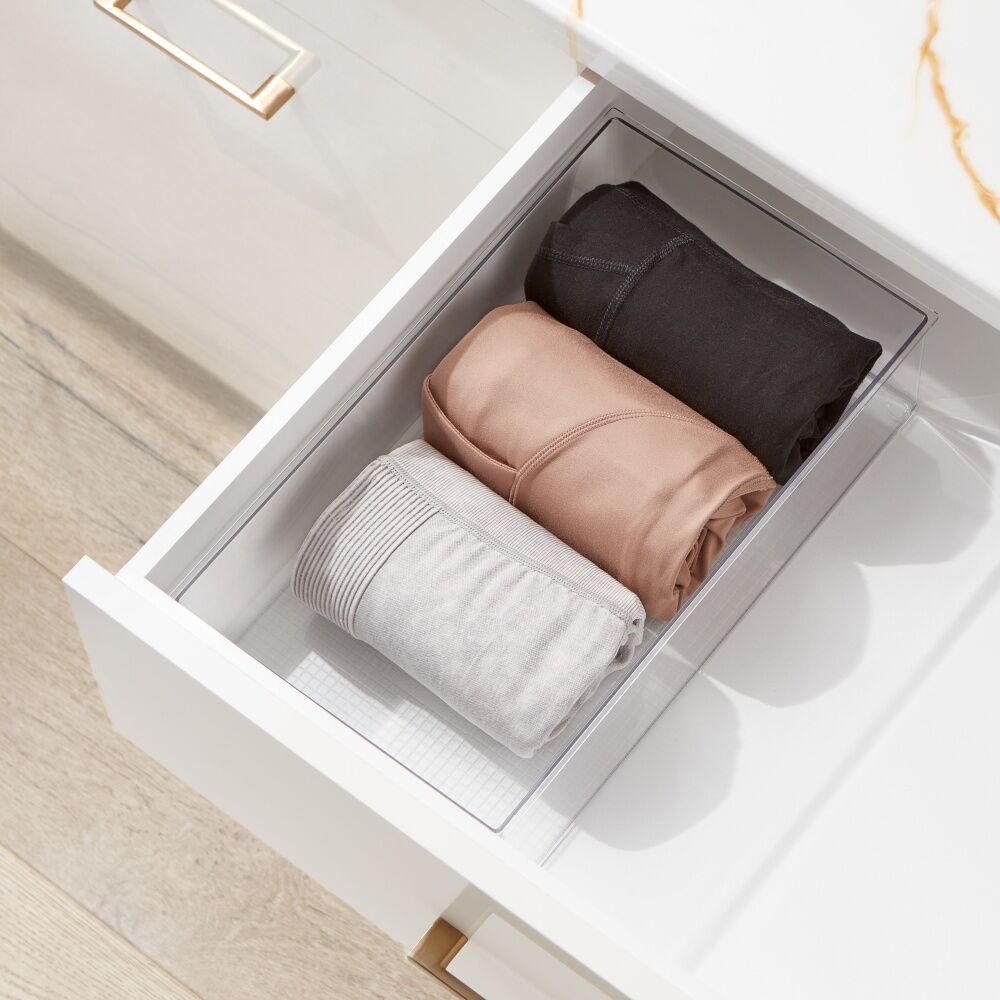 The Container Store Drawer Organiser Wide Insert Clear 38x22x10cm