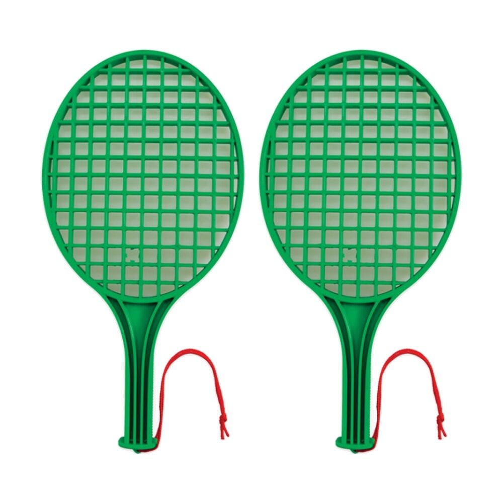 2PK Victor Sports Plastic Tennis Bat Lightweight Junior Green 18.5 In