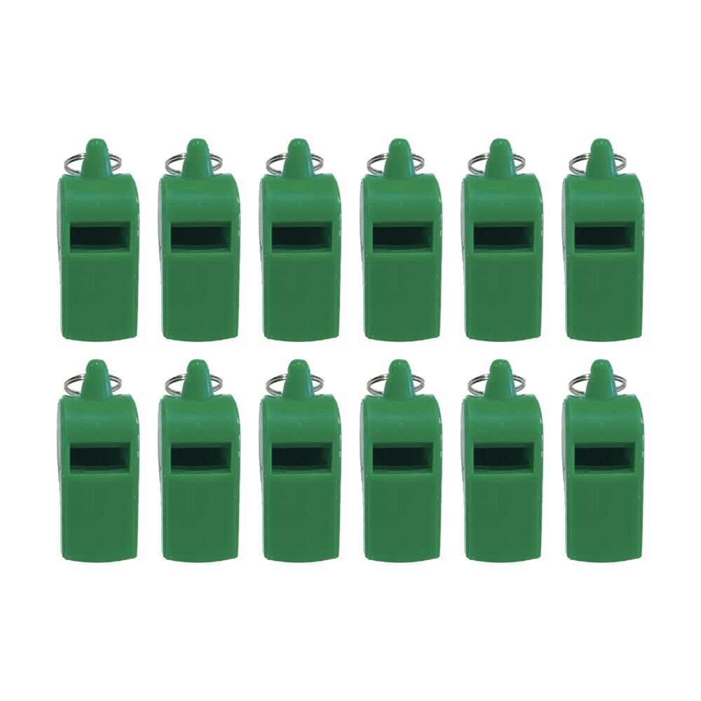 12PK Victor Sports Whistle Plastic Loud Clear Sound With Keyring Assorted