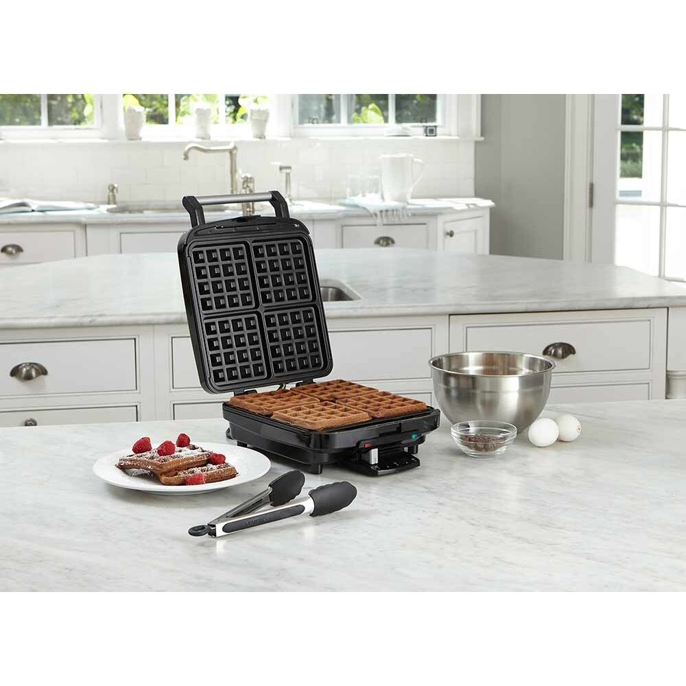 Cuisinart Electric Waffle Maker Brushed Stainless Steel 240V - Black