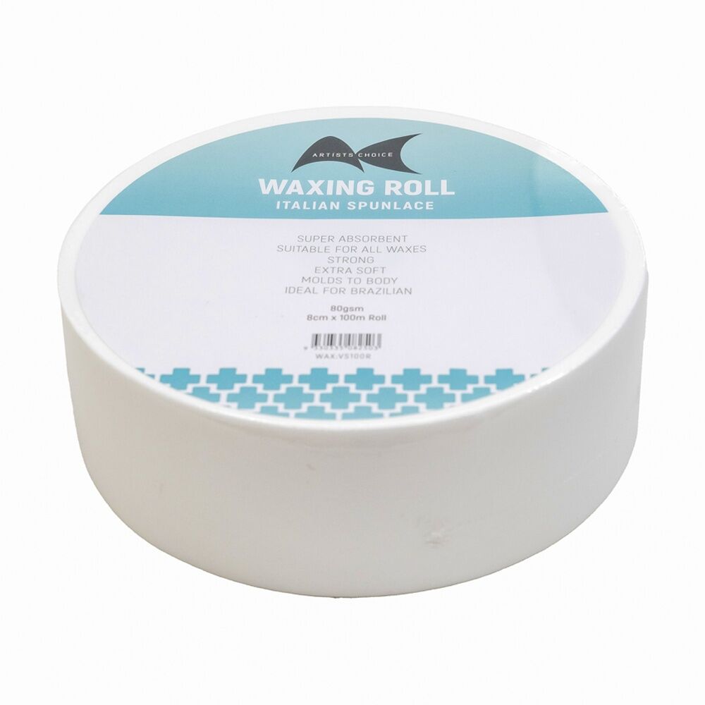 3PK Artists Choice Spunlace Wax Roll Absorbent Gentle Hair 80gsm 8cm x 100m