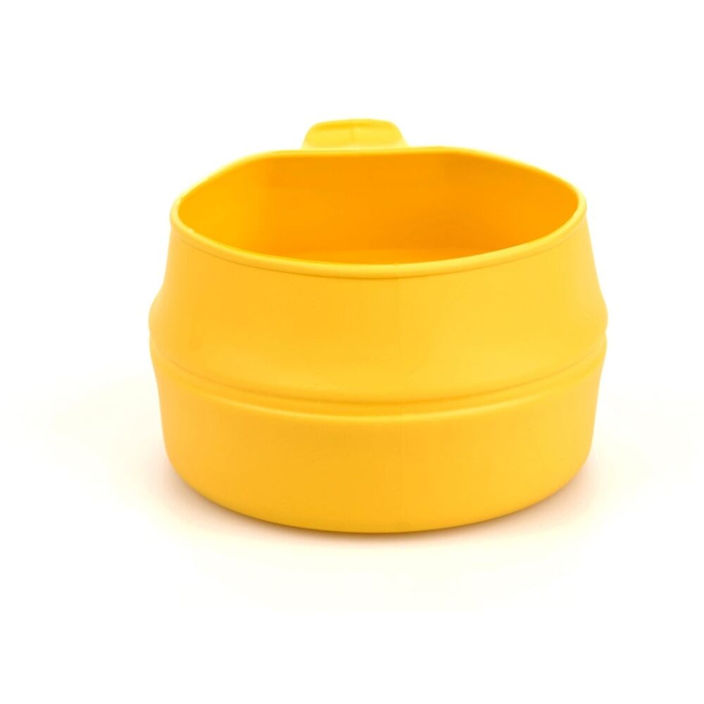 2PK Wildo Fold-a-Cup Collapsible Lightweight Camping Cup/Bowl Yellow 250ml