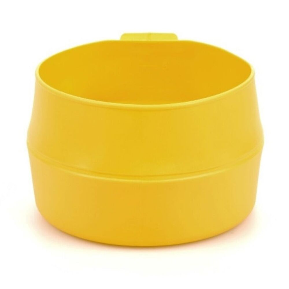 4PK Wildo Fold-a-Cup Collapsible Lightweight Camping Cup/Bowl Lemon 600ml