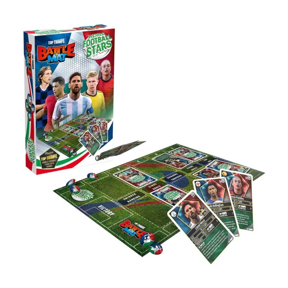 Toy Trumps World Football Stars Battlemat Card Game Duel 6y+