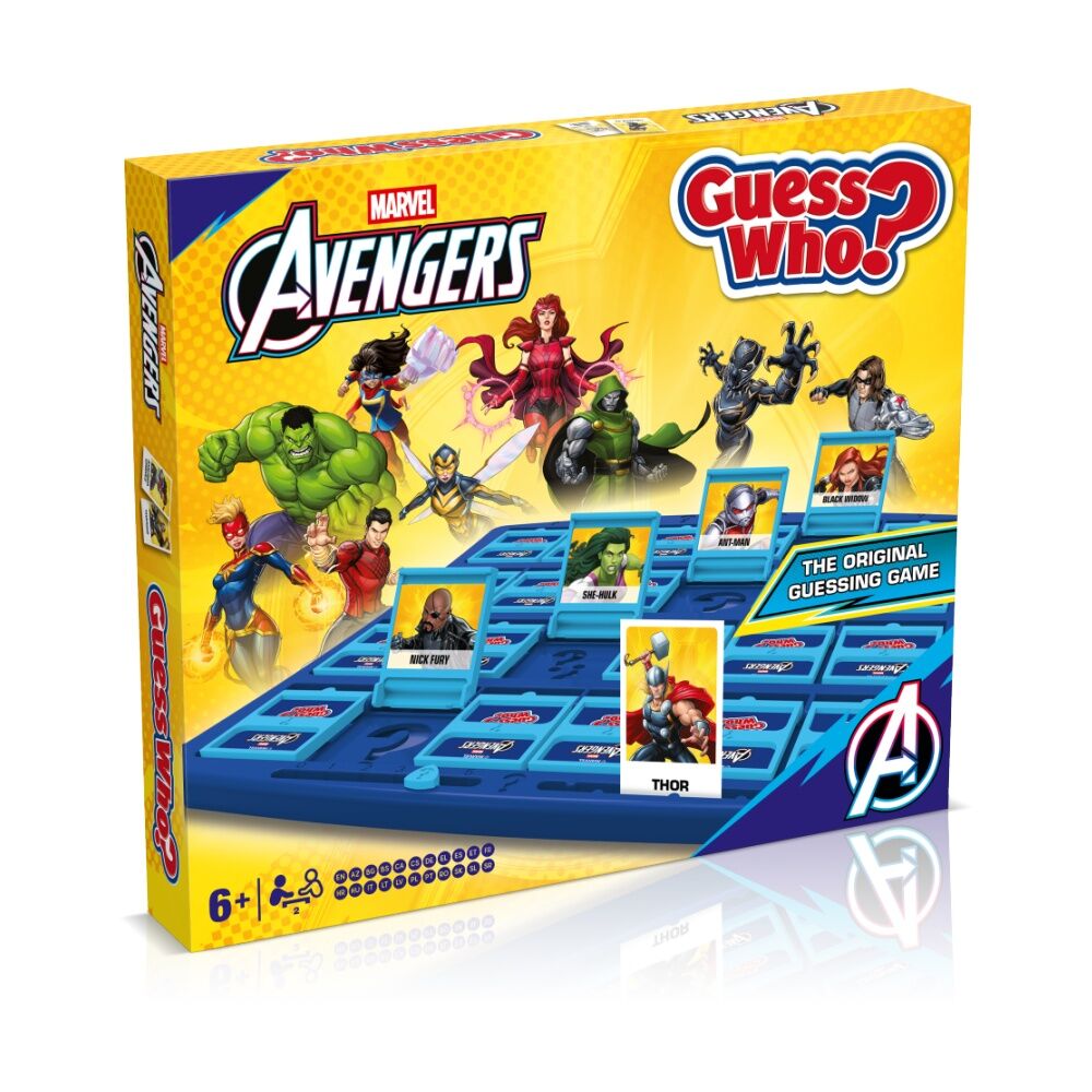 Guess Who Marvel Avengers Edition Family Guessing Game Fun Ages 3+